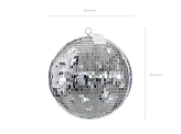 Boule à facettes disco, argent, 40 cm