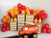 Foil balloon Fire truck, mix, 67x53 cm