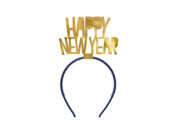 Opaska Nowy Rok - Happy New Year, złoty