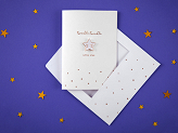 Card with enamel pin Star, 10.5x14.8cm