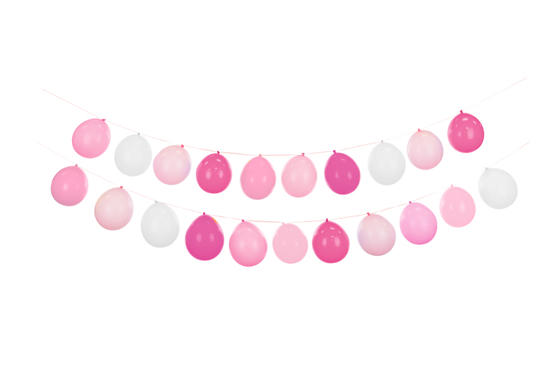 Ballonggirlang – 3-i-1 – rosa