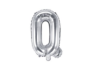 Ballon Mylar lettre ''Q'', 35cm, argenté