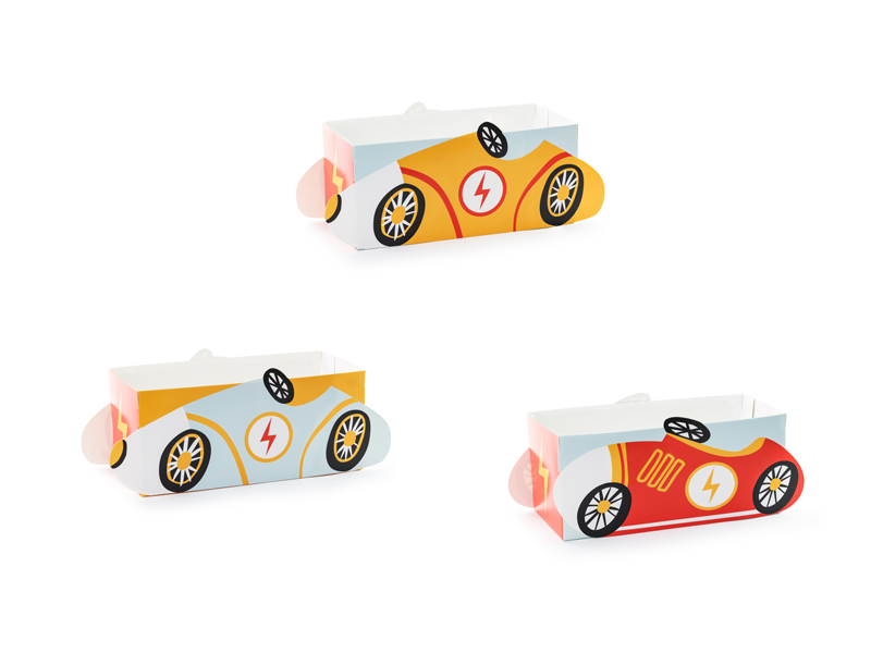 Serveringsbox – Bilar – 3-pack