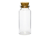Glasflaschen mit Korken, 7,5cm (1 VPE / 12 Stk.)