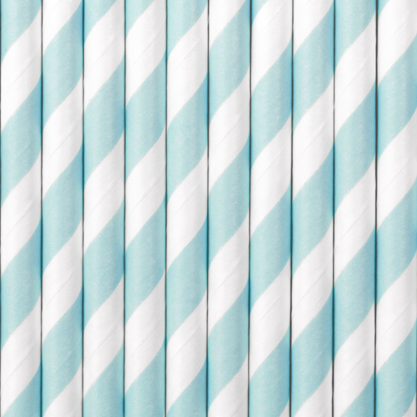 Sugrör – ljusblå – 19.5 cm – 10-pack