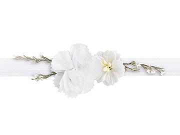 Flower wrist corsage, white