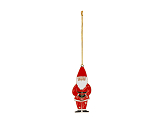 Metal hanging decoration Santa, 10x4 cm, mix