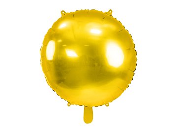 Folien-Luftballon rund Lutschtabletten 45 cm, Gold