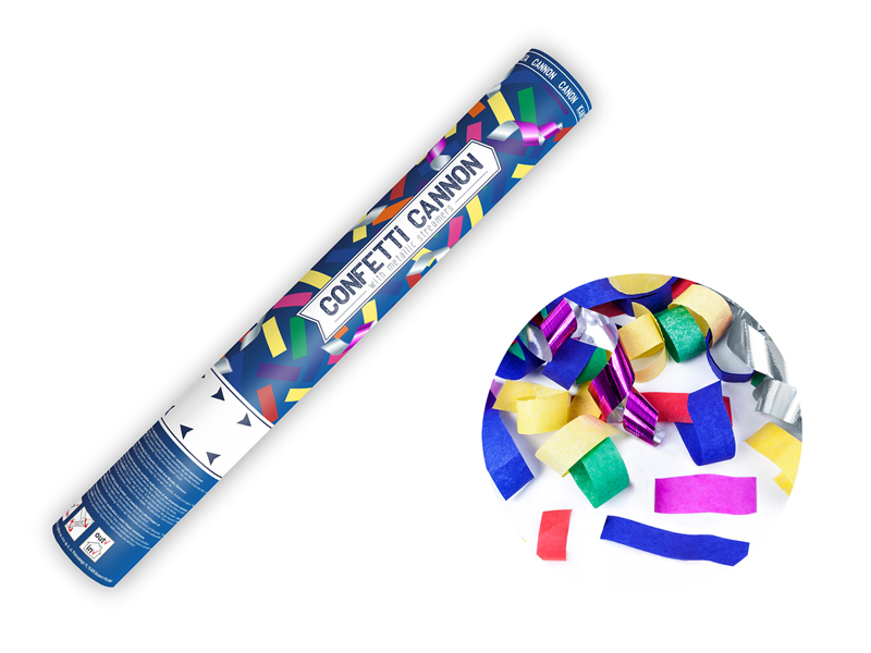 Konfettikanon – serpentiner – mix – 40 cm