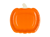 Pappteller Kürbis, 23,5x24 cm, orange (1 VPE / 6 Stk.)