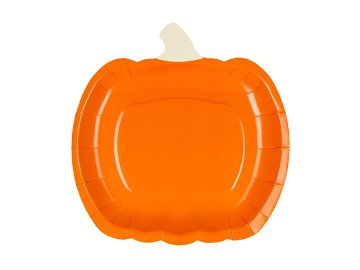 Pappteller Kürbis, 23,5x24 cm, orange (1 VPE / 6 Stk.)