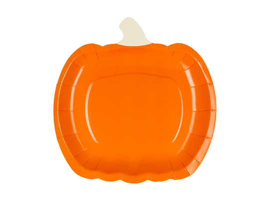 Pappteller Kürbis, 23,5x24 cm, orange (1 VPE / 6 Stk.)
