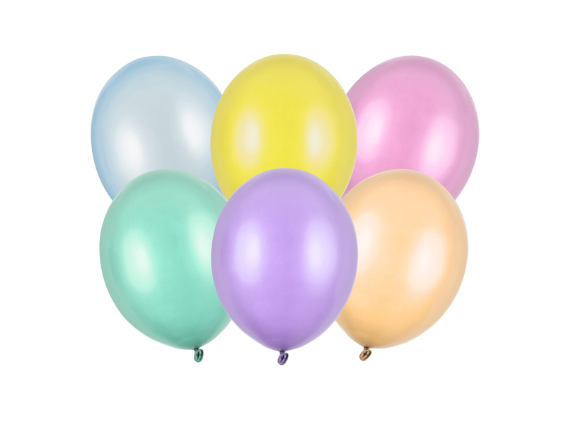 Latexballong – metallisk – pärlemor mix – 23 cm