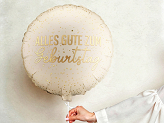 Foil balloon tablet ''Alles Gute Zum Geburtstag'', 35x35 cm, mix