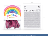 Balony Rainbow 23cm pastelowe, fuksja (1 op. / 10 szt.)