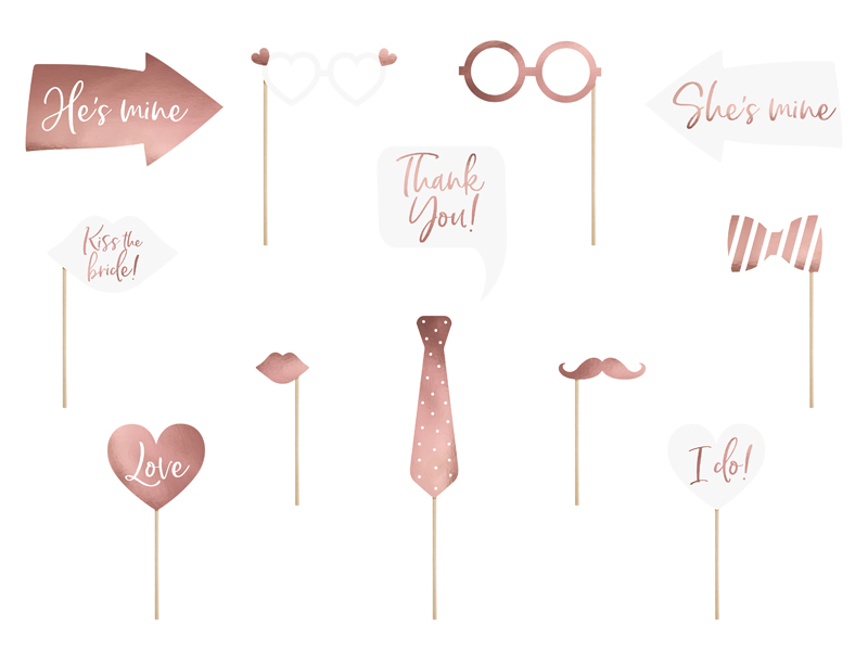 Fotoprops – Bröllop – 12-pack