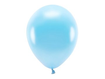 Balony Eco 30cm metalizowane, jasny niebieski (1 op. / 100 szt.)
