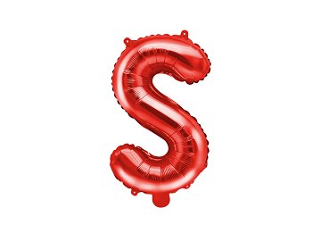 Ballon en Mylar Lettre ''S'', 35cm, rouge