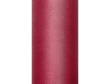 Tulle Plain, deep red, 0.15 x 9m (1 pc. / 9 lm)