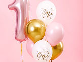 Ballons 30 cm, Un, pastel, rose pâle (1 pqt. / 6 pc.)