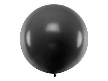 Ballon rond 1m, Noir Pastel