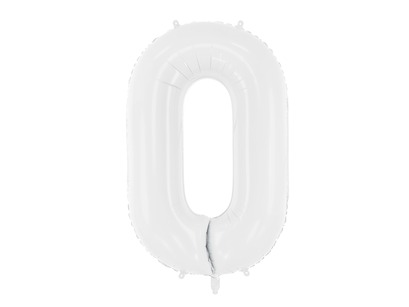 Sifferballong – siffra 1 – vit – 86 cm