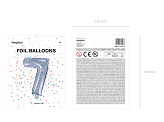 Ballon Mylar Chiffre ''7'', 35cm, holographique
