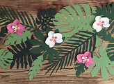 Papierdekoration Aloha - Tropische Blätter, Mix (1 VPE / 21 Stk.)