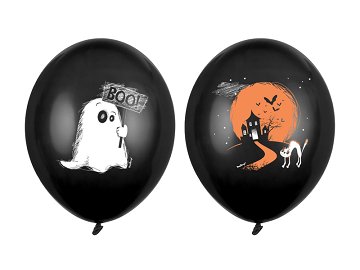Balloons 30cm, Ghost, Pastel Black (1 pkt / 6 pc.)