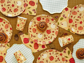 Napkins Pumpkins and acorns, 33x33 cm, orange (1 pkt / 20 pc.)