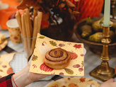 Napkins Pumpkins and acorns, 33x33 cm, orange (1 pkt / 20 pc.)