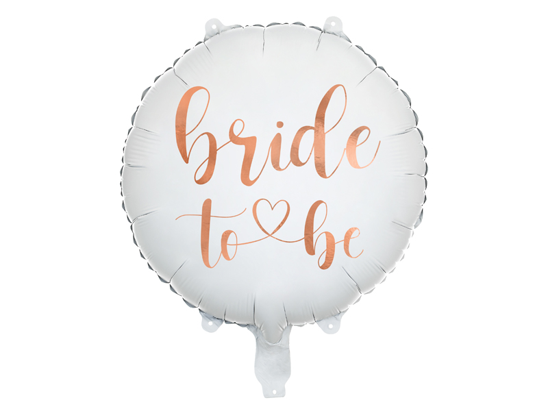 Folieballong – Brud-to-be – vit – 45 cm