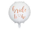 Ballon en aluminium Bride to be 45cm, blanc