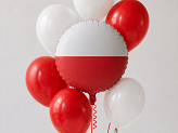 Ballon aluminium Drapeau de la Pologne, 35 cm, assortiment