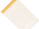Organza Glittery, złoty, 0,36 x 9m (1 szt. / 9 mb.)