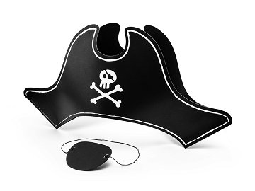 Pirate's Hat and eyepatch, 14cm