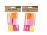 Crepe Paper 5cm/10m, set of 6 pcs., summer colors mix (1 pkt / 6 pc.)