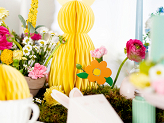 Paper decoration honeycomb Bunny, yellow, 30 cm