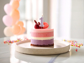 Birthday candle Number 1, violet, 6 cm