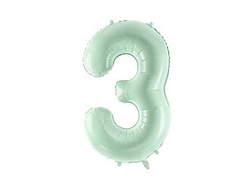 Foil Balloon Number ''3'', 72cm, green