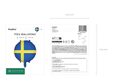 Folienballon Flagge Schweden, 35 cm, Mix