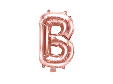 Folienballon Buchstabe ''B'', 35cm, roségold