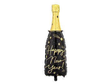 Foil balloon Bottle Happy New Year, 39,5x98 cm, mix