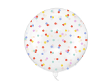 Ballon aluminium Bubble Points, 60 cm, transparent