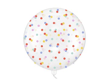 Ballon aluminium Bubble Points, 60 cm, transparent