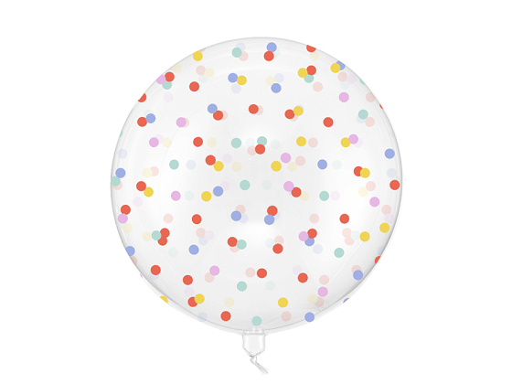 Ballon aluminium Bubble Points, 60 cm, transparent