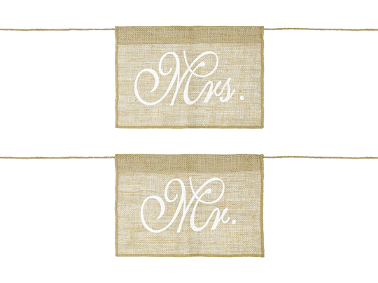 Chair signs Mr Mrs (1 pkt / 2 pc.)
