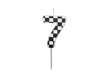 Bougie d'anniversaire Chiffre 7, 5.5 cm, noir