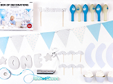 Party decorations set - 1st Birthday, silver