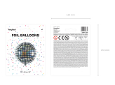 Ballon en Mylar Boule disco, 40cm